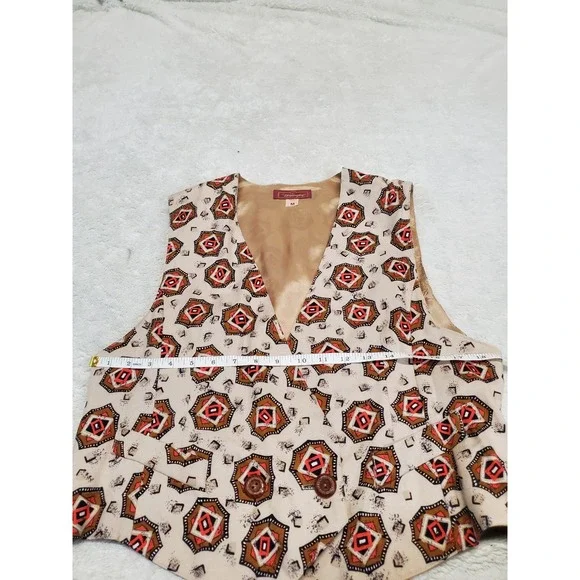 Vintage Cropped Wide Leg Pants 12 Vest Top Medium Set Outfit Bohemian Festival - Picture 14 of 16